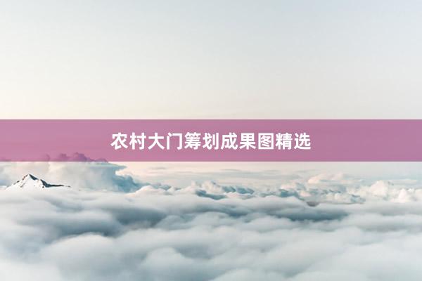 农村大门筹划成果图精选